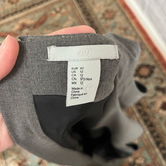 H&M sleeveless A line Dress Grey Size 10 vintage librarian vibes sz 12 - Picture 6 of 6
